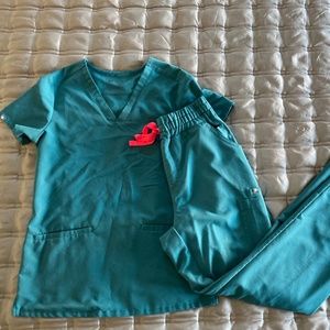 Figs scrub set in hydrogreen XXS/XS